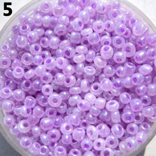 1200 Pcs 2mm Round Glass Loose Spacer Beads DIYPurple