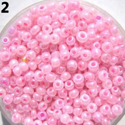 1200 Pcs 2mm Round Glass Loose Spacer Beads DIYPurple