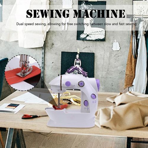 Multifunctional Electric Sewing Machine With Foot Pedal Mini Electrical Miniature Sewing Machine Led Household Accessories