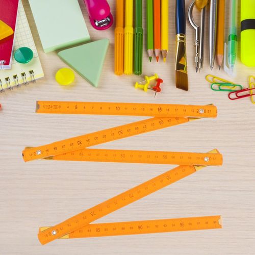 Folding Meter Stick Wooden Folding Ruler For Engineers
