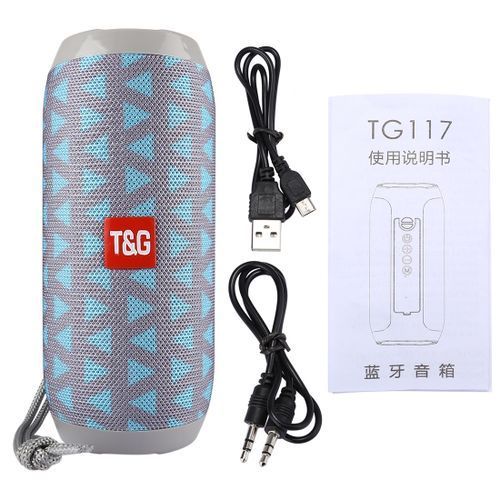 TG TG117 Portable Bluetooth Stereo Speaker, With Built-In MIC-Blue