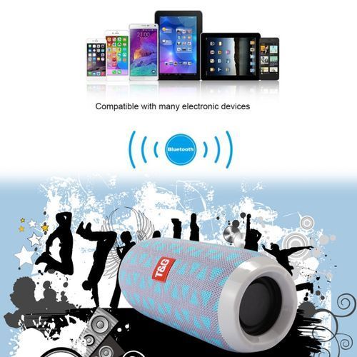 TG TG117 Portable Bluetooth Stereo Speaker, With Built-In MIC-Blue