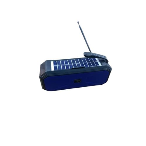 Bluetooth Wireless Speaker With Solar Panel And Torch-Black/Blue