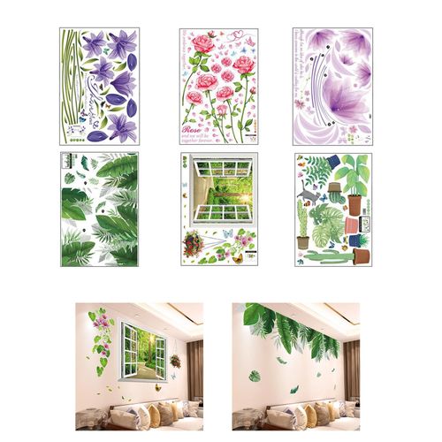 Wall Sticker Removable Decoration DIY Blue  Lily