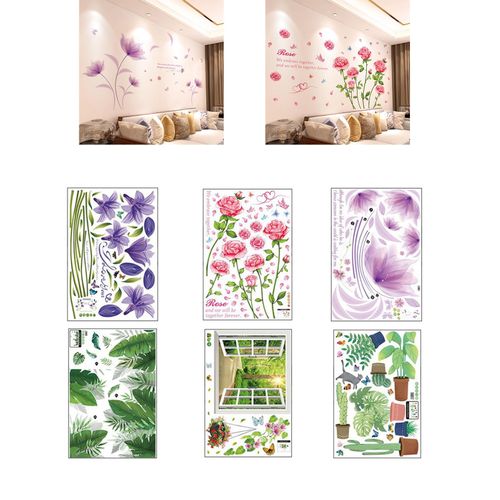 Wall Sticker Removable Decoration DIY Blue  Lily