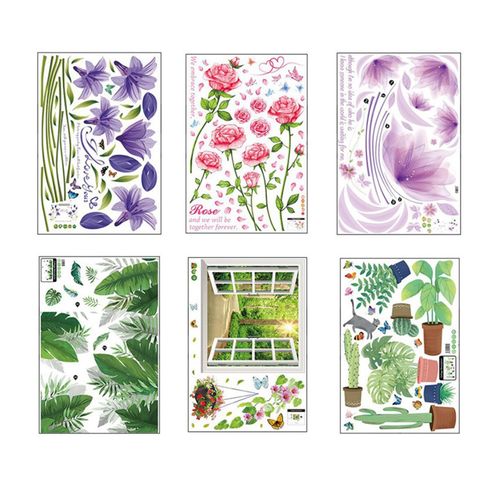 Wall Sticker Removable Decoration DIY Blue  Lily