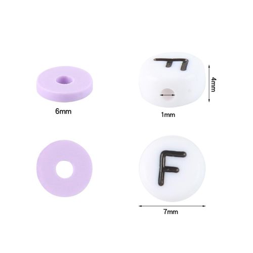 24 Grid Flat Round Polymer Clay Beads DIY Bracelets Jewelry Making