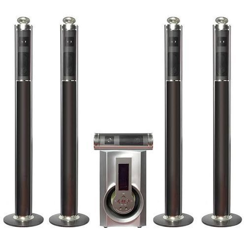 Global Star Amplified Super Bass 5 Speakers Home Theatre System - Black