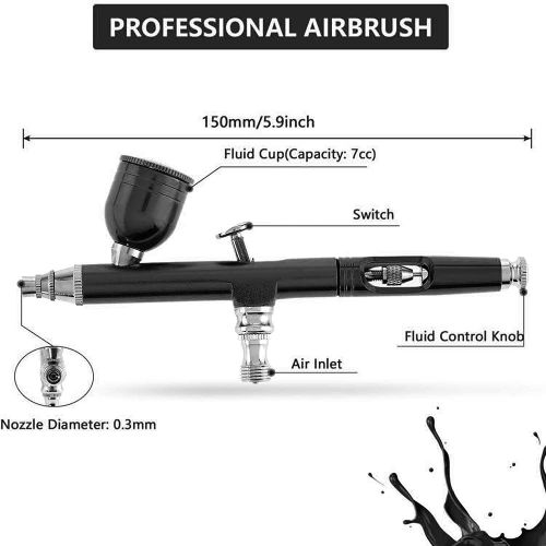 Airbrush Portable Handheld Airbrush  Accessories 0.3mm