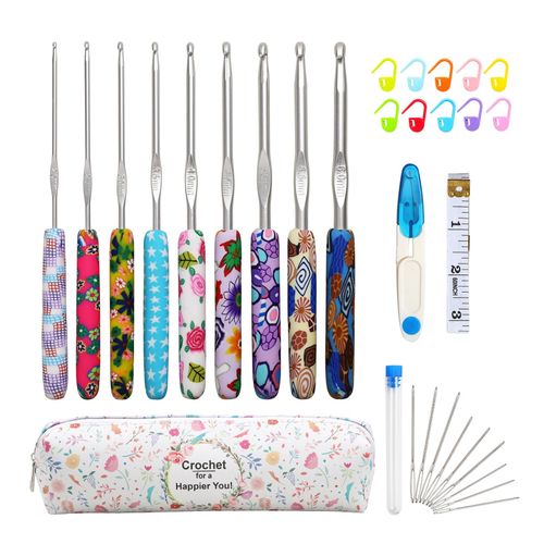 Crochet Hooks Ergonomic Yarn Knitting  Set