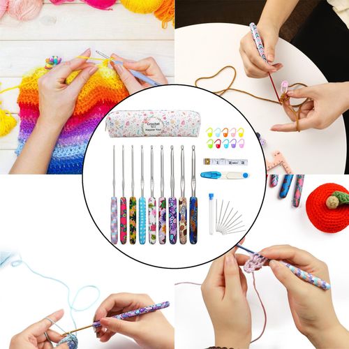Crochet Hooks Ergonomic Yarn Knitting  Set