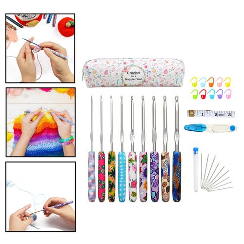 Crochet Hooks Ergonomic Yarn Knitting  Set