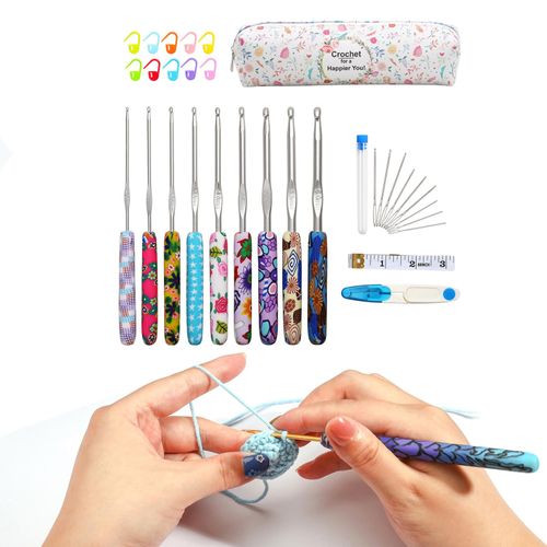 Crochet Hooks Ergonomic Yarn Knitting  Set