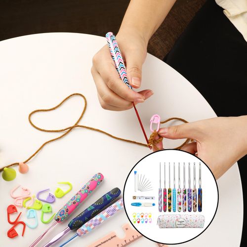 Crochet Hooks Ergonomic Yarn Knitting  Set