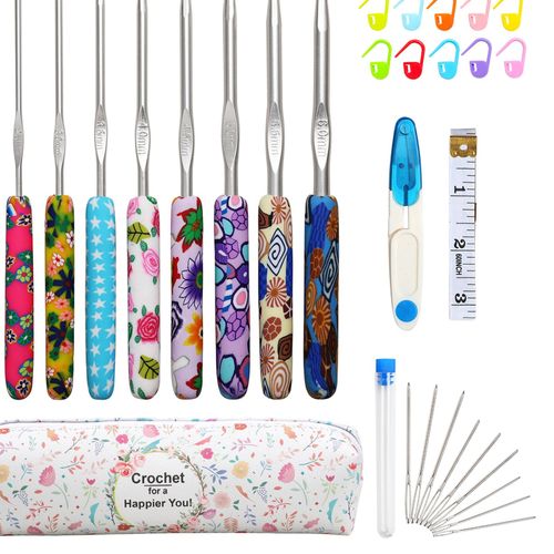 Crochet Hooks Ergonomic Yarn Knitting  Set