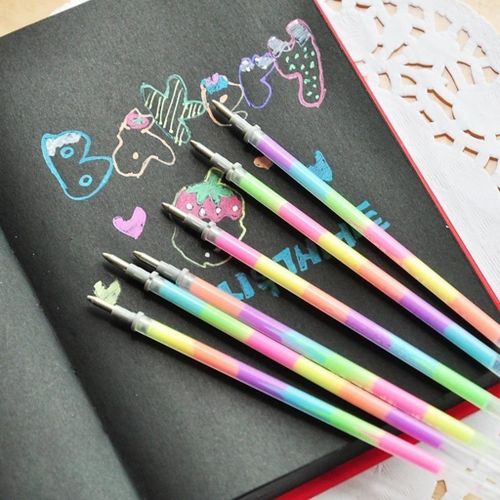 Gel Color Pens Refills, Ink Glitter Pens Multicolor 2