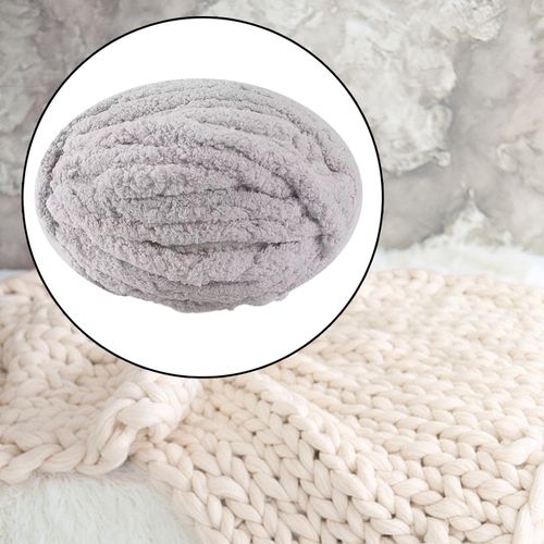 Thick Chunky Yarn Filling Polyester Yarn For Light Gray