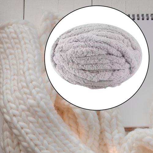 Thick Chunky Yarn Filling Polyester Yarn For Light Gray