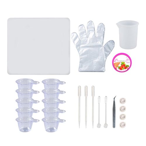 Epoxy Resin Tool Kit, Reusable Silicone Resin Mixing Tool Set,