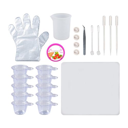 Epoxy Resin Tool Kit, Reusable Silicone Resin Mixing Tool Set,