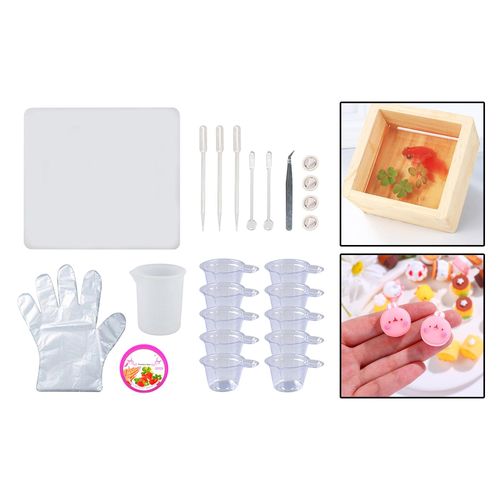 Epoxy Resin Tool Kit, Reusable Silicone Resin Mixing Tool Set,
