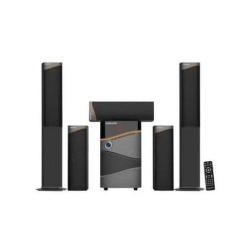 5.1 Multimedia Speaker System With Led Display And Good Clear Sound-Grey/Black