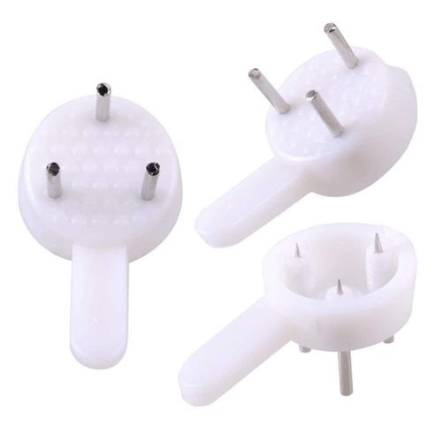 47Pcs Non-Trace Wall Picture Hooks Plastic Invisible Traceless Drywall Picture Hanging Kit NO5114