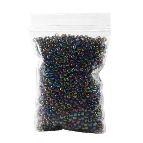 1 Bag 2mm Colorful Round Loose Glass Spacer BeadsBlack