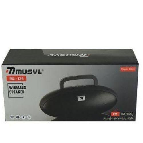 Mini Speaker 136 Portable Bluetooth Tf Fm Speaker- Black
