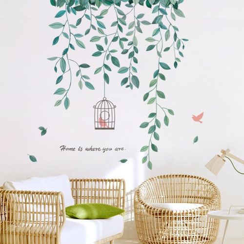 Leaves Wall Decor PVC Wallpaper Living Room Wall