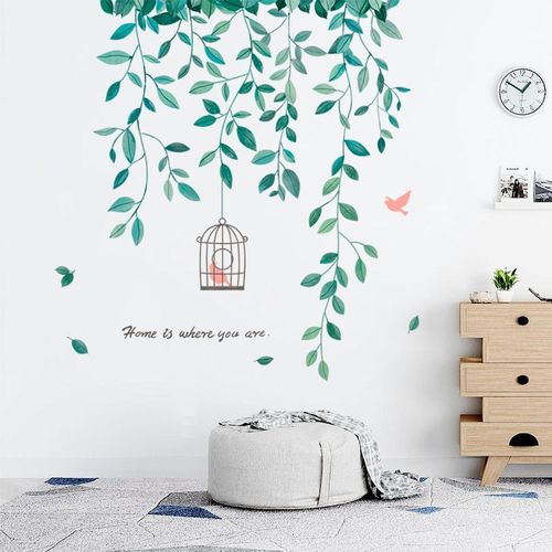 Leaves Wall Decor PVC Wallpaper Living Room Wall