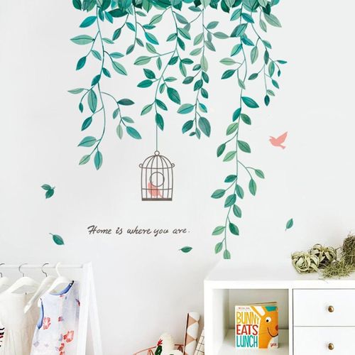 Leaves Wall Decor PVC Wallpaper Living Room Wall