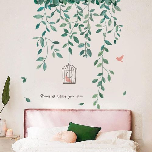 Leaves Wall Decor PVC Wallpaper Living Room Wall