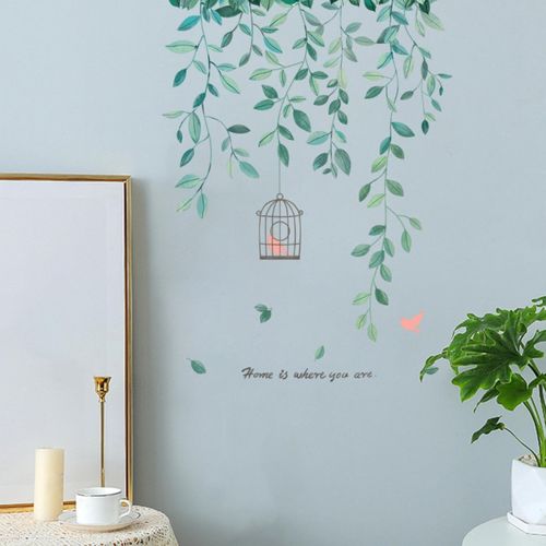 Leaves Wall Decor PVC Wallpaper Living Room Wall