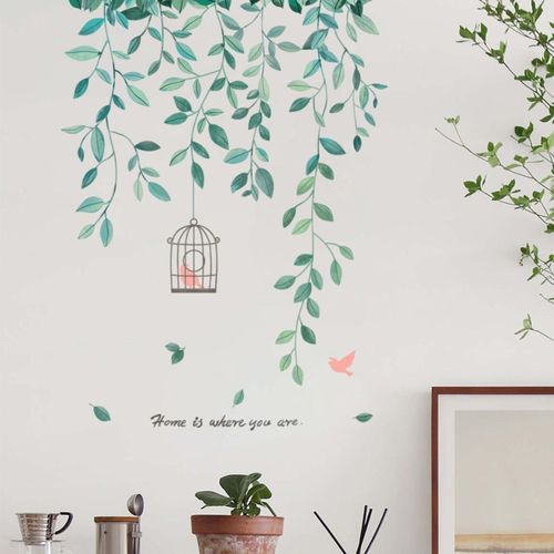 Leaves Wall Decor PVC Wallpaper Living Room Wall
