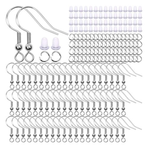 Earring Making Set Jump Rings 150Pack Earplugs Fish Hooks Findings