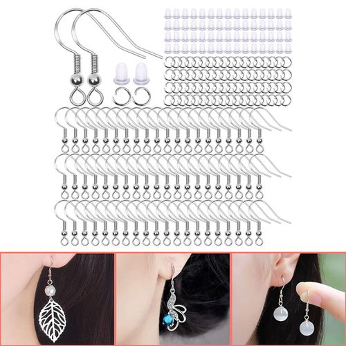 Earring Making Set Jump Rings 150Pack Earplugs Fish Hooks Findings