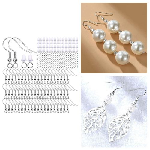Earring Making Set Jump Rings 150Pack Earplugs Fish Hooks Findings