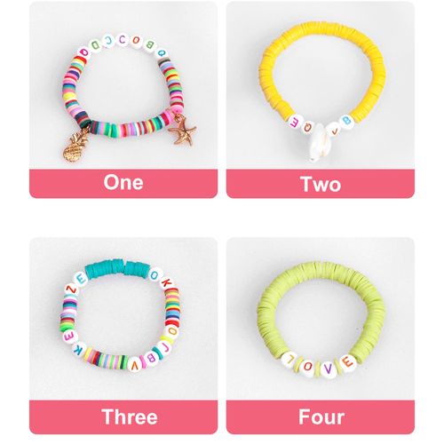 1Set Polymer Clay Beads DIY Bracelets Bangles 4285pcs