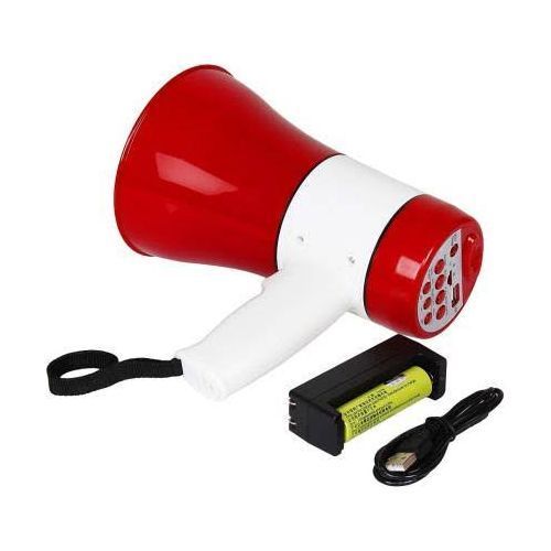Rechargeable Megaphone With Memory Card & USB Port For Flash Disk, Strong Battery Upto 10hrs Talk Time - Color May Vary