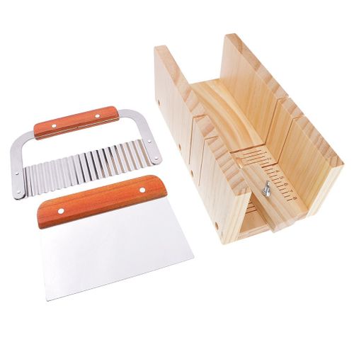 Silicone Soap Mold Mould Wooden Box Soap Loaf Cutting Slicer