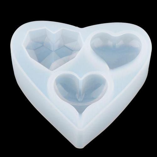 Silicone Molds Jewelry DIY Making Pendant Moulds Heart Epoxy Resin NO5124