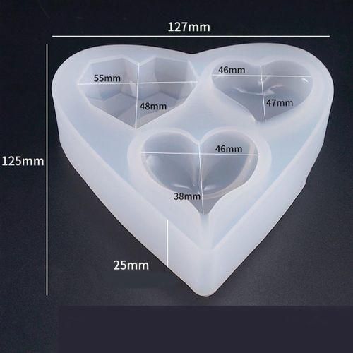 Silicone Molds Jewelry DIY Making Pendant Moulds Heart Epoxy Resin NO5124