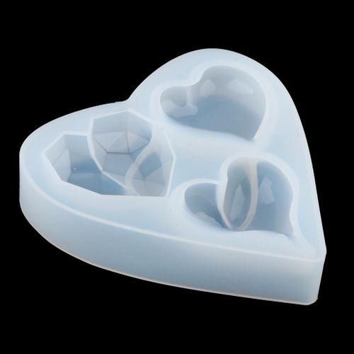 Silicone Molds Jewelry DIY Making Pendant Moulds Heart Epoxy Resin NO5124