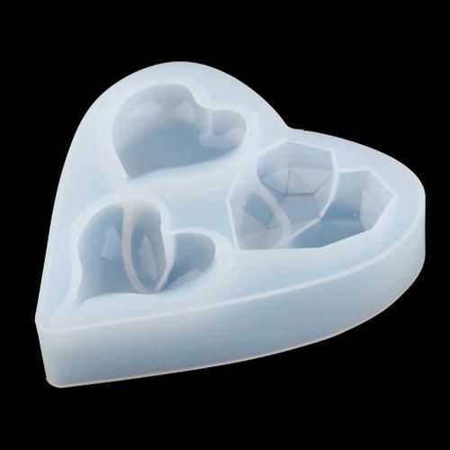 Silicone Molds Jewelry DIY Making Pendant Moulds Heart Epoxy Resin NO5124