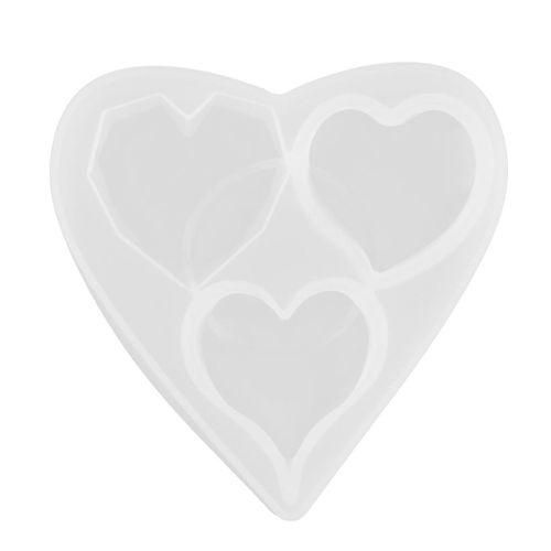 Silicone Molds Jewelry DIY Making Pendant Moulds Heart Epoxy Resin NO5124