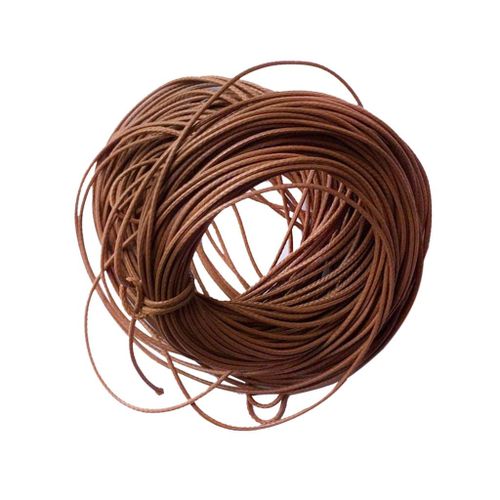 10x Pendant Cord Waxed Beading Craft Charm For Bracelet Light coffee