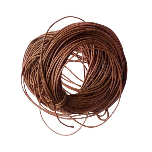 10x Pendant Cord Waxed Beading Craft Charm For Bracelet Light coffee