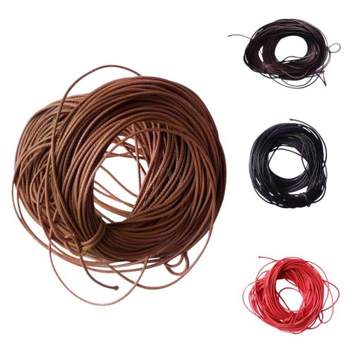 10x Pendant Cord Waxed Beading Craft Charm For Bracelet Light coffee