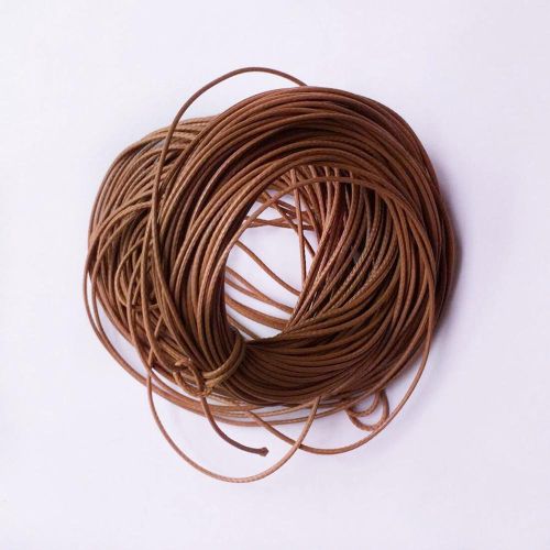 10x Pendant Cord Waxed Beading Craft Charm For Bracelet Light coffee